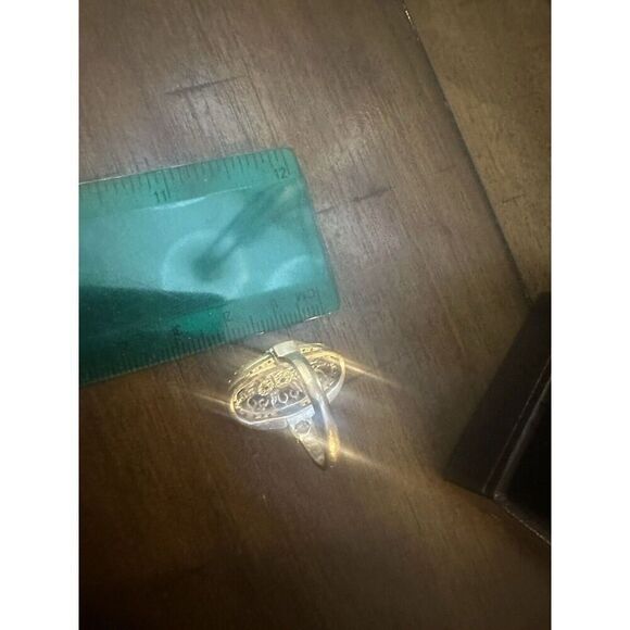 995 Pure Platinum Diamond & Fancy Blue Diamond Statement Ring Size 6.5 12.3 Gr - Picture 15 of 16